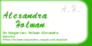 alexandra holman business card